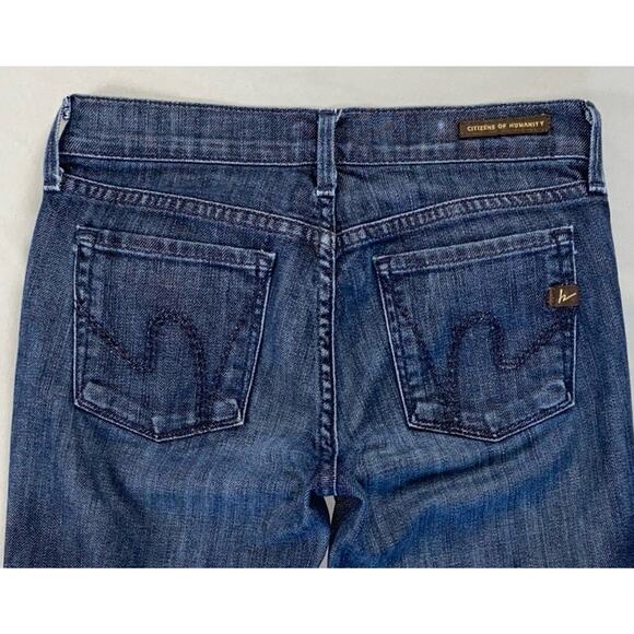 Citizens of Humanity CoH Dita Petite Bootcut Raw Cuff Lightweight Denim Jeans 24 - Picture 5 of 5
